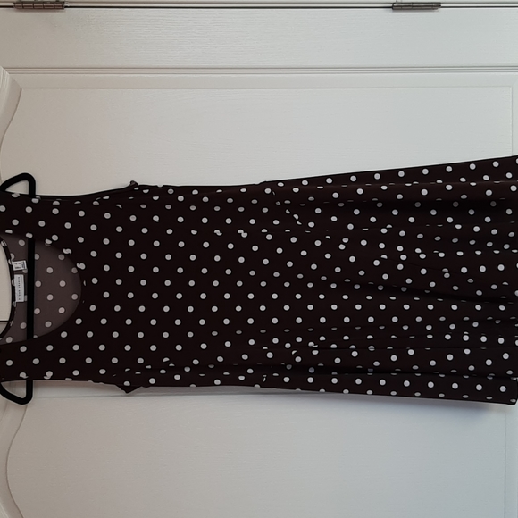 Susan Graver Dresses & Skirts - Susan Graver tank dress, brown polka-dot, large